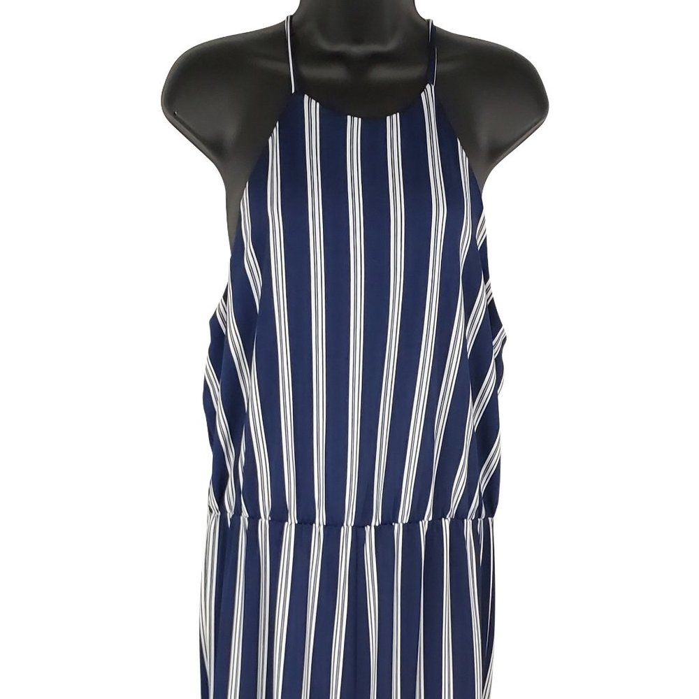 Superfoxx blue and white jumpsuit